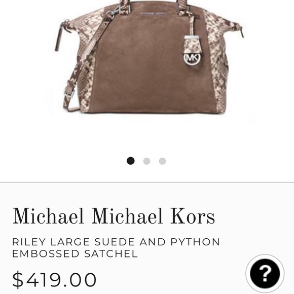 Authentic Michael Kors python and suede purse - Picture 6 of 6